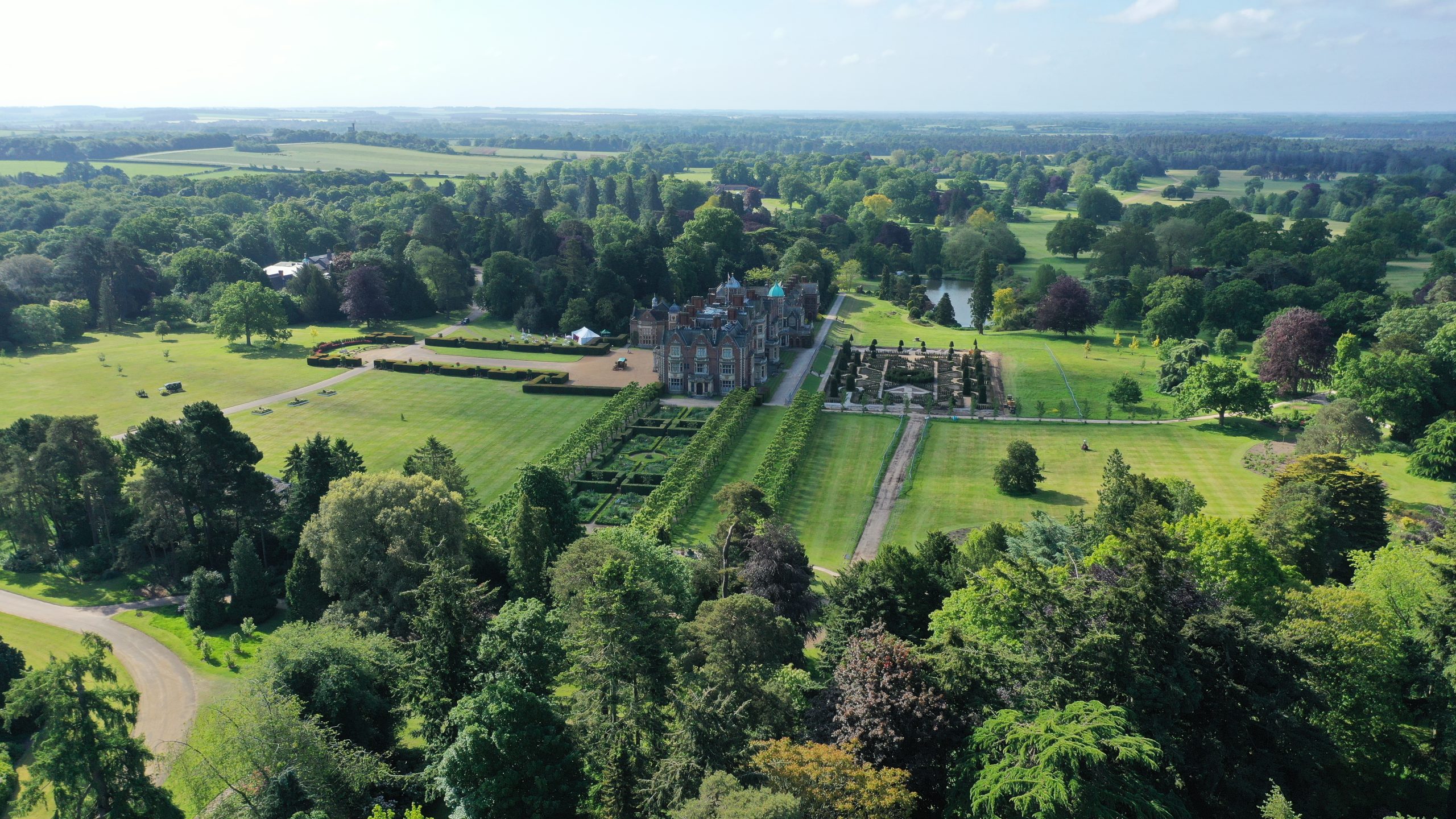 House and Gardens nestled in the surrounding countryside